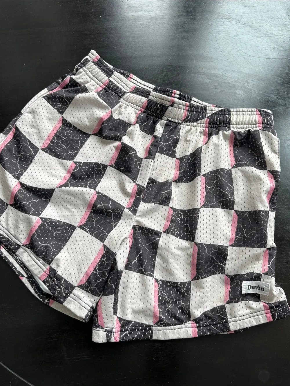 Men's Duvin Checkerboard Athletic Shorts - Picture 1 of 8